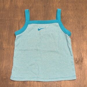 Nike Aqua Striped Sleeveless Top